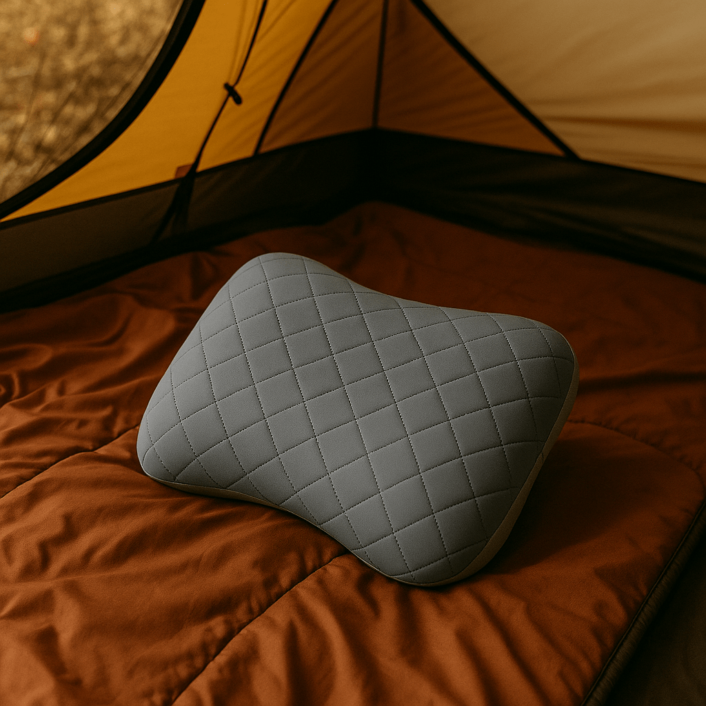 Coussin de voyage gonflable | Dreamy Sloth® Gris / 46x32 cm