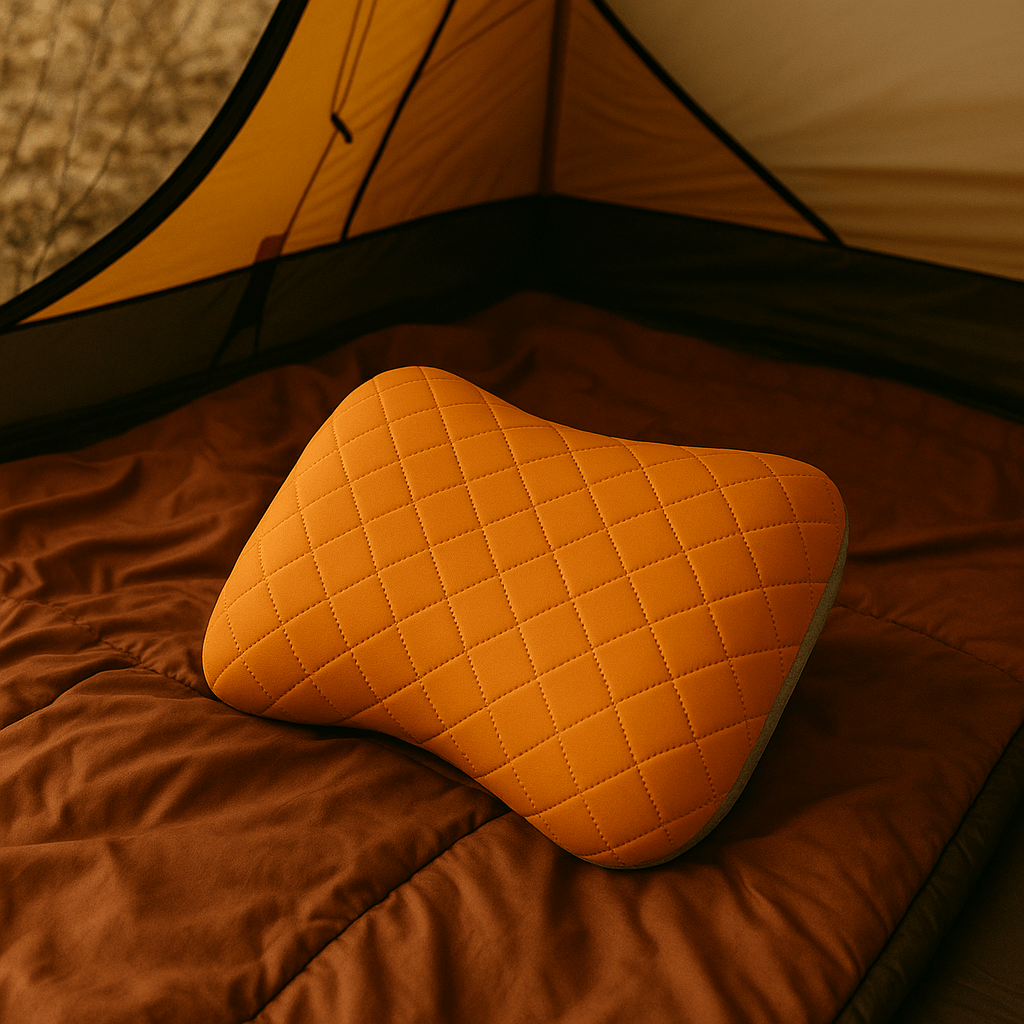 Coussin de voyage gonflable | Dreamy Sloth® Orange / 46x32 cm