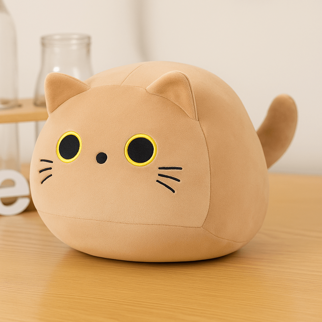 Coussin en forme de chat | Dreamy Sloth® Marron / 10 cm