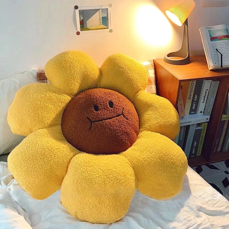 Coussin en forme de fleur | Dreamy Sloth® Jaune / 40 cm