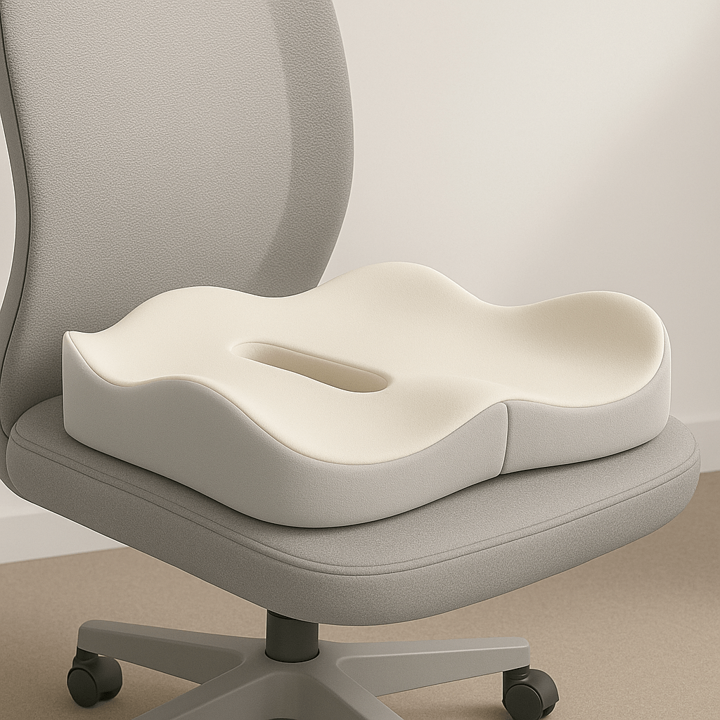 Coussin ergonomique chaise | DreamySloth® Blanc / 40x33 cm