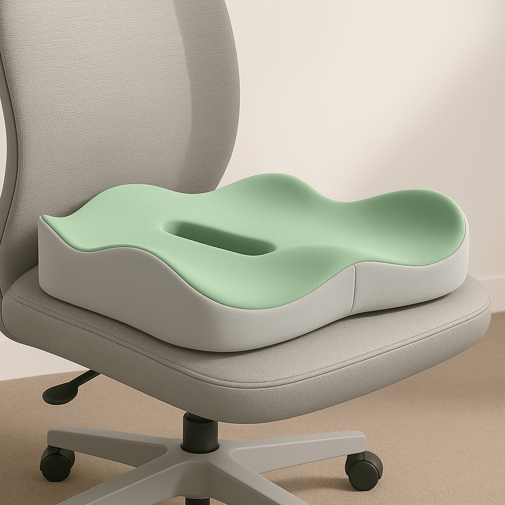 Coussin ergonomique chaise | DreamySloth® Vert / 40x33 cm