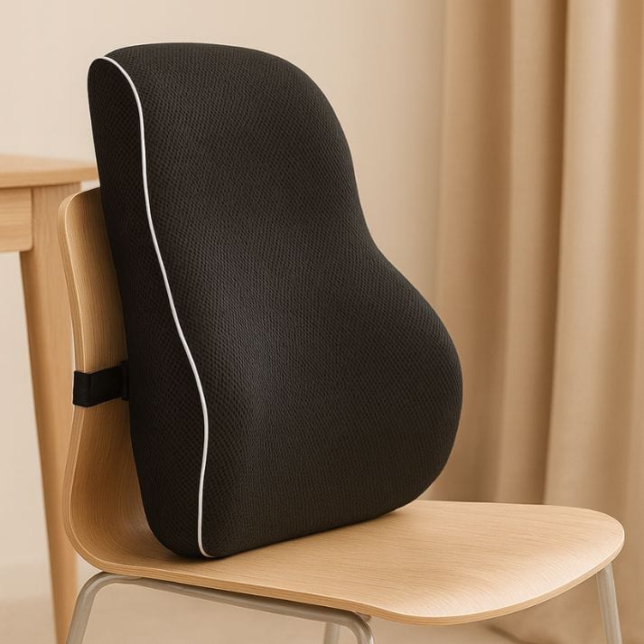 Coussin ergonomique pour chaise de bureau | DreamySloth® Noir / 43x39 cm