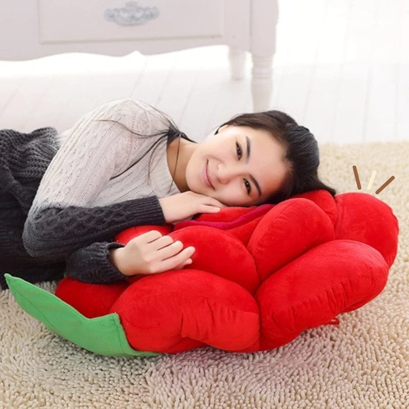 Coussin fleur rose | Dreamy Sloth®
