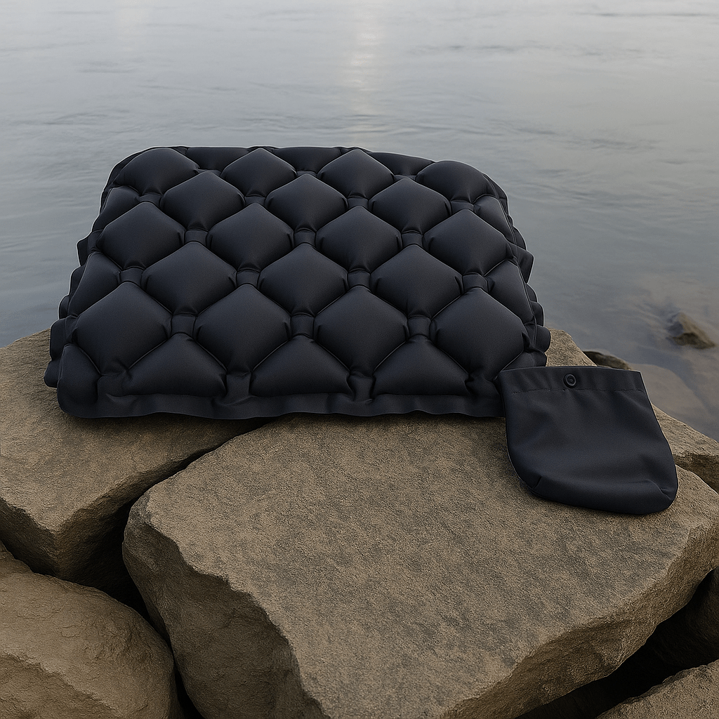 Coussin gonflable exterieur | DreamySloth® Gris foncé / 44x34 cm