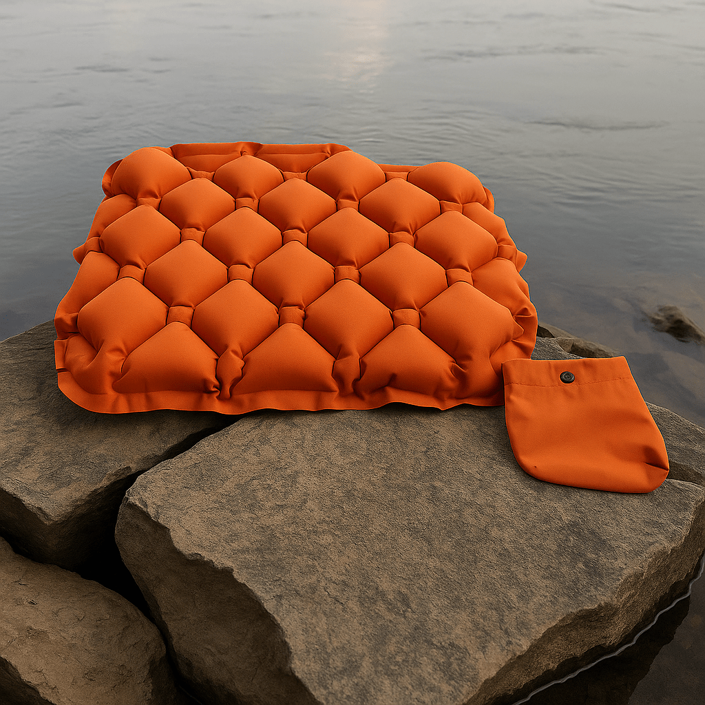 Coussin gonflable exterieur | DreamySloth® Orange / 44x34 cm