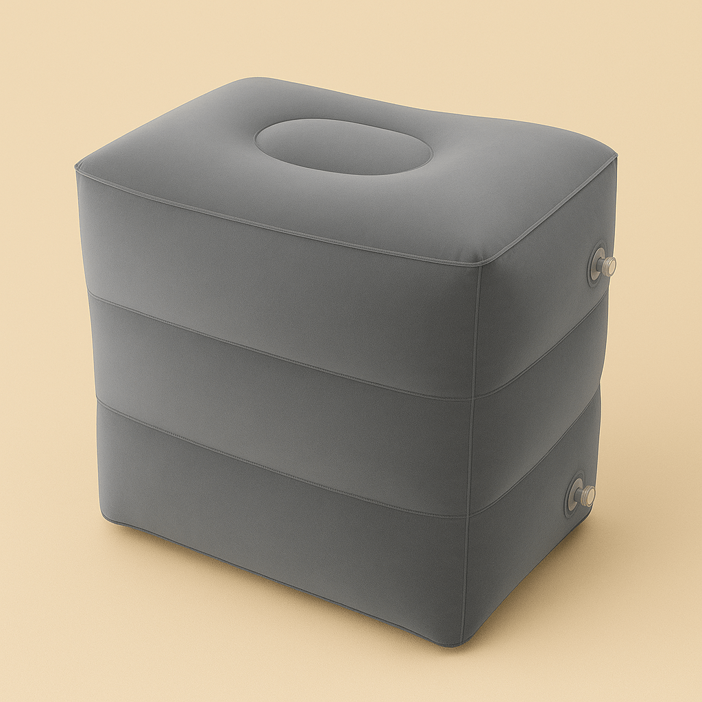 Coussin gonflable jambe avion | Dreamy Sloth® Gris foncé / 40x38 cm