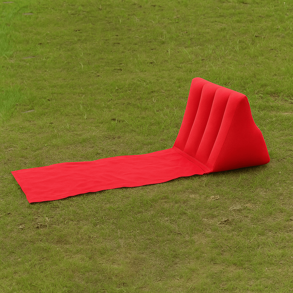 Coussin gonflable plage | DreamySloth® Rouge / 148x38x48 cm