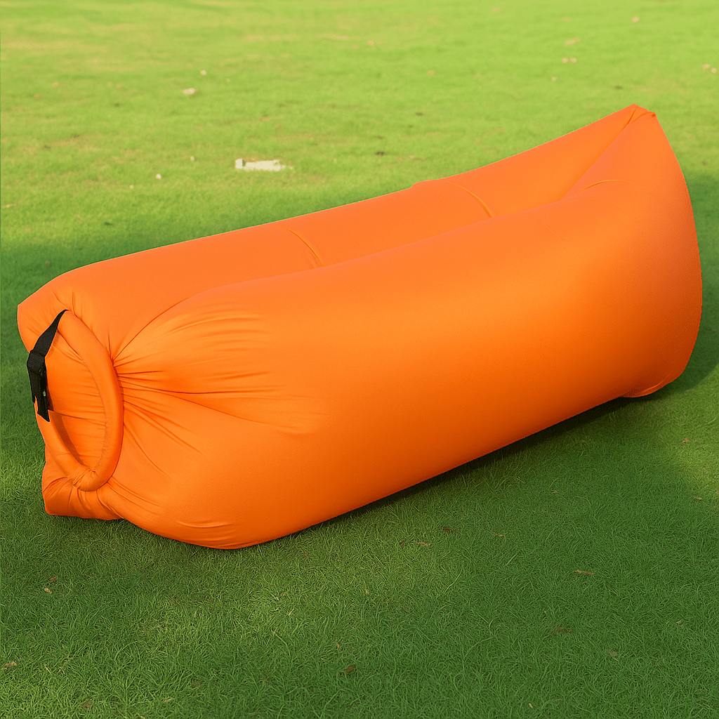 Coussin gonflable pour la plage | DreamySloth® Orange / 200x70 cm