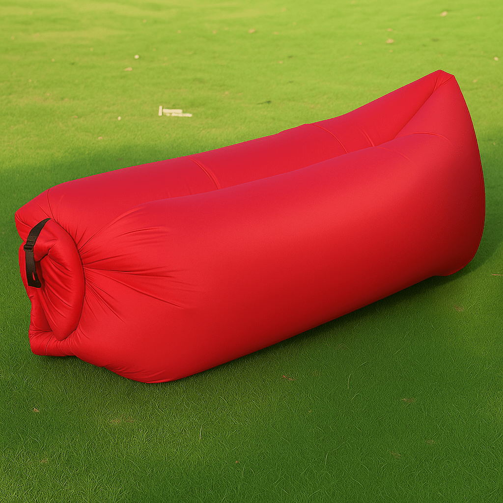 Coussin gonflable pour la plage | DreamySloth® Rouge / 200x70 cm