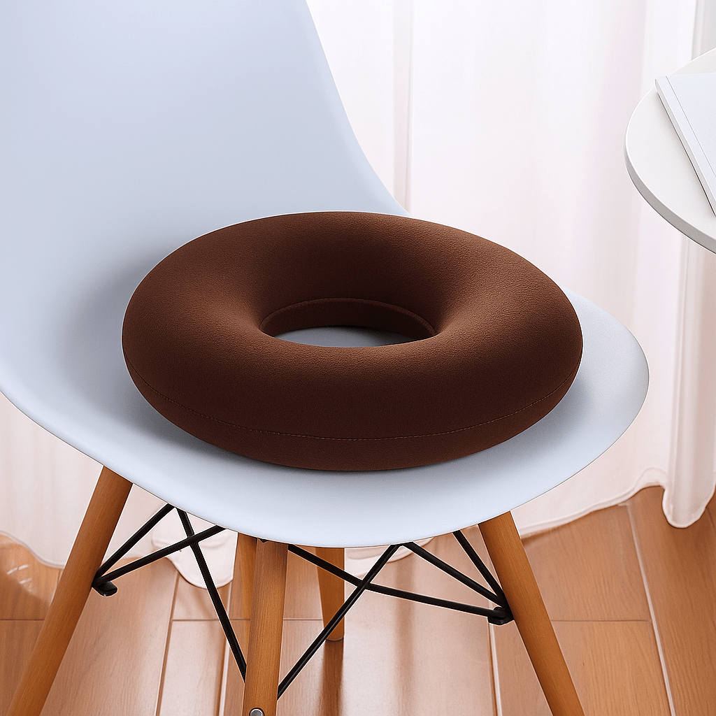 Coussin gonflable rond | Dreamy Sloth® Marron / 35x35 cm