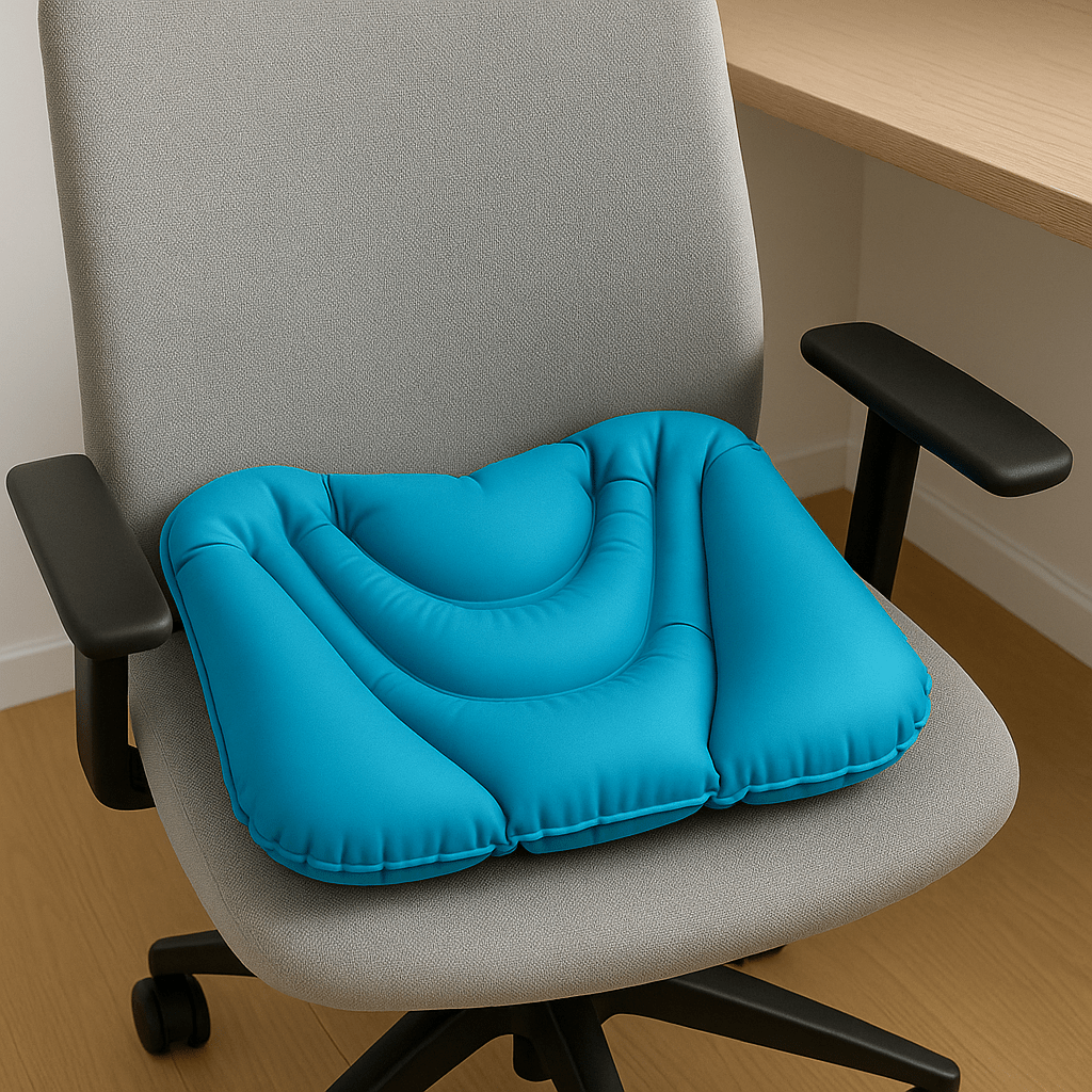 Coussin lombaire gonflable | Dreamy Sloth® Bleu ciel / 30x44 cm