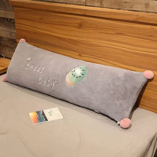 Coussin long lit | Dreamy Sloth® Gris / 60 cm