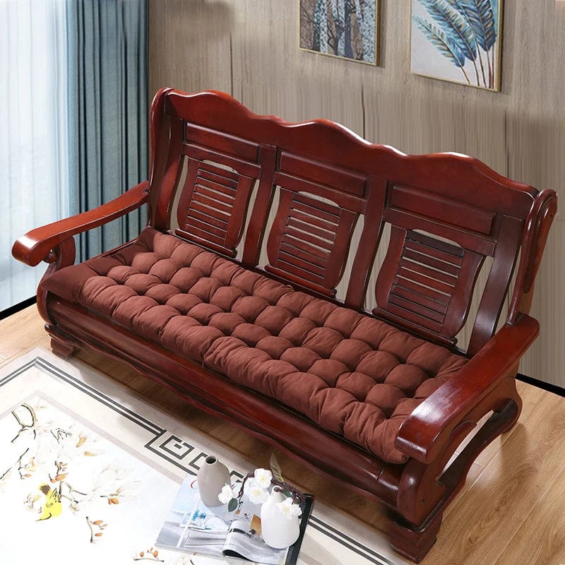 Coussin matelassé pour banquette | Dreamy Sloth® Marron / 53x53 cm