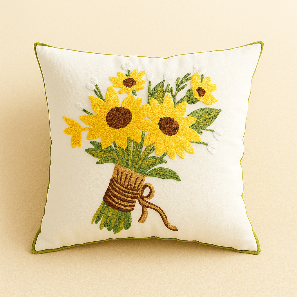 Coussin motif tournesol | Dreamy Sloth®