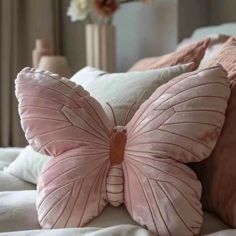 Coussin papillon | Dreamy Sloth® Rose / 30 cm