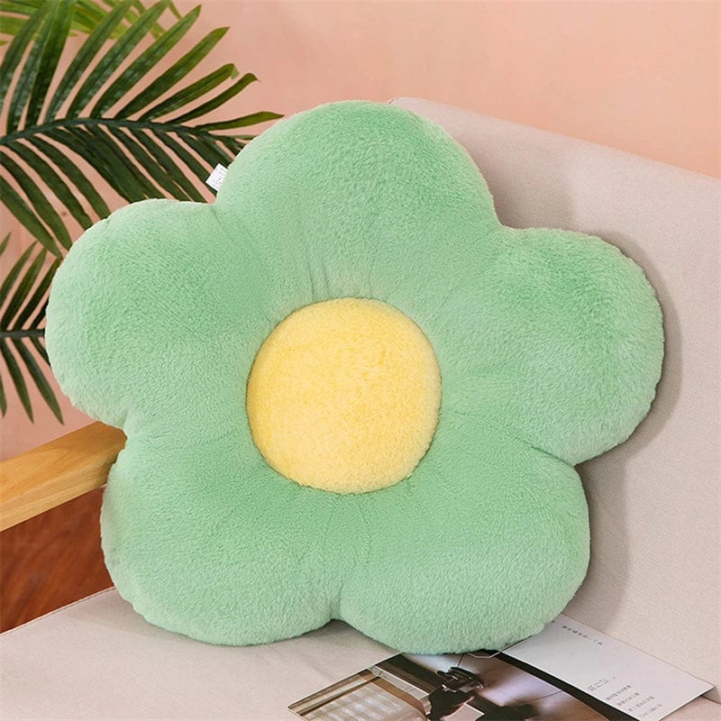 Coussin petite fleur | Dreamy Sloth® Vert / 35x35 cm