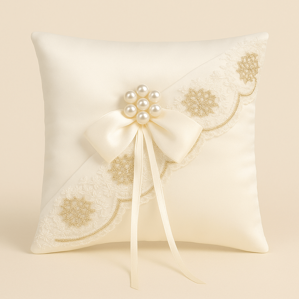 Coussin pour alliance mariage | Dreamy Sloth® Blanc / 20x20 cm