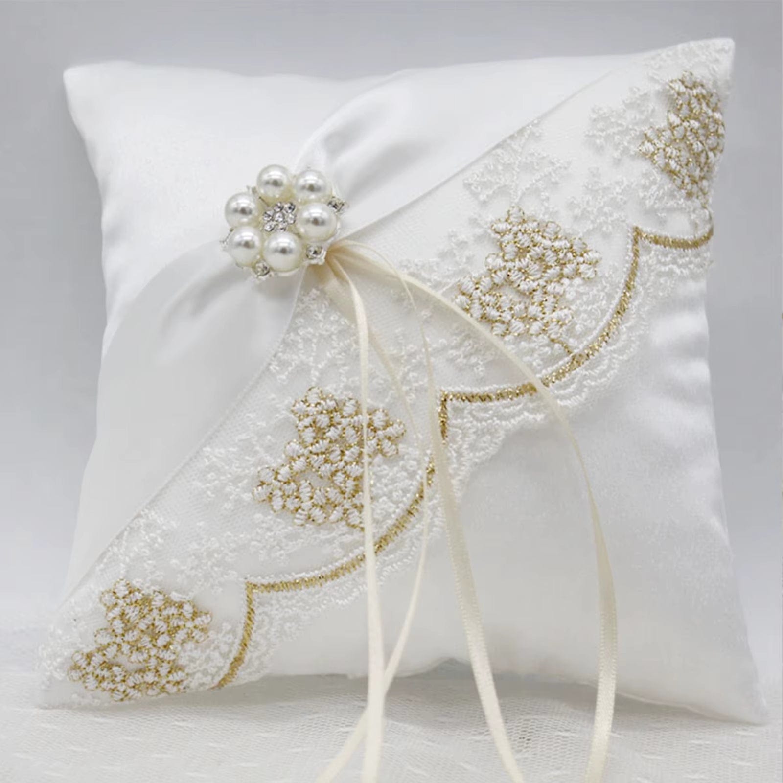 Coussin pour alliance mariage | Dreamy Sloth® Blanc / 20x20 cm