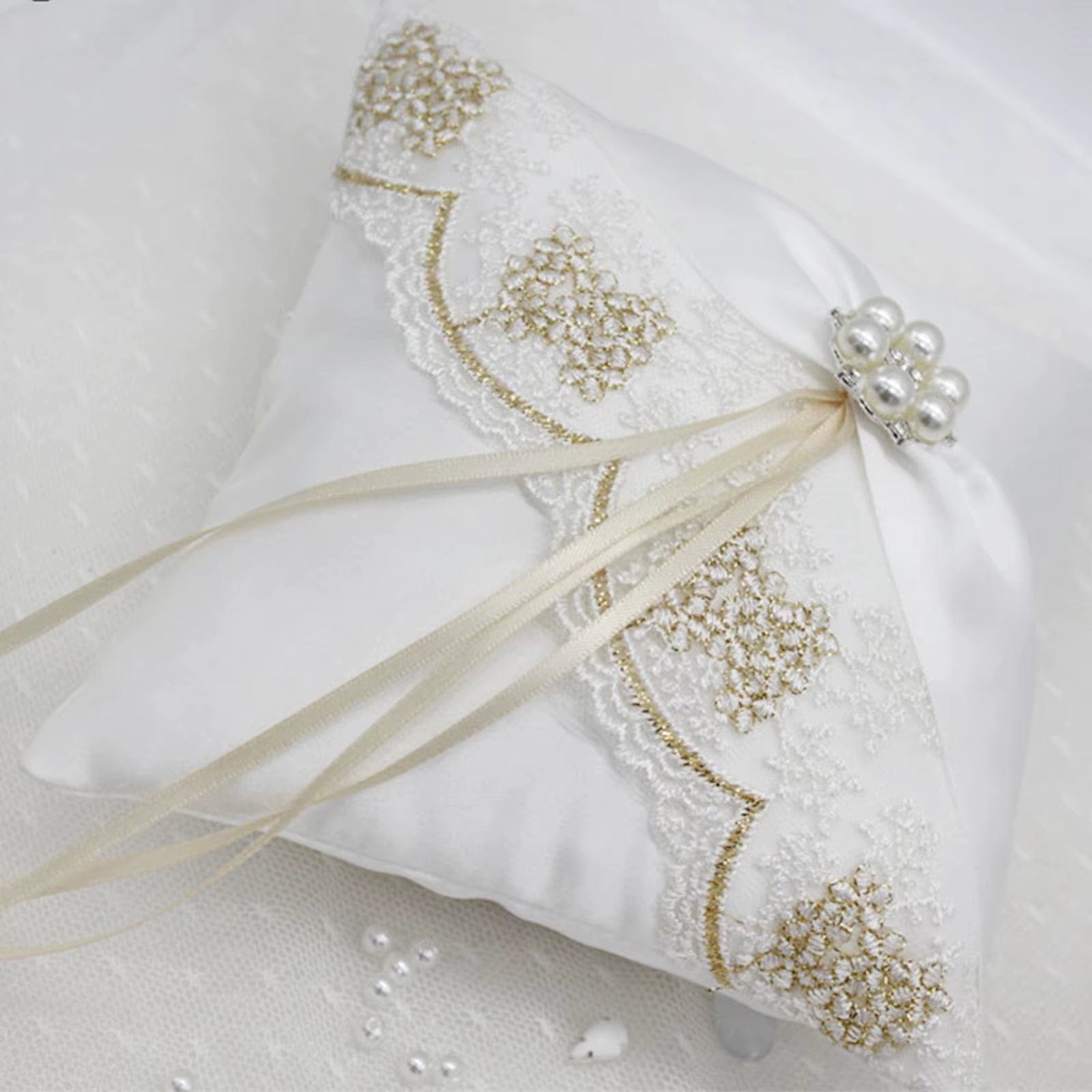 Coussin pour alliance mariage | Dreamy Sloth® Blanc / 20x20 cm