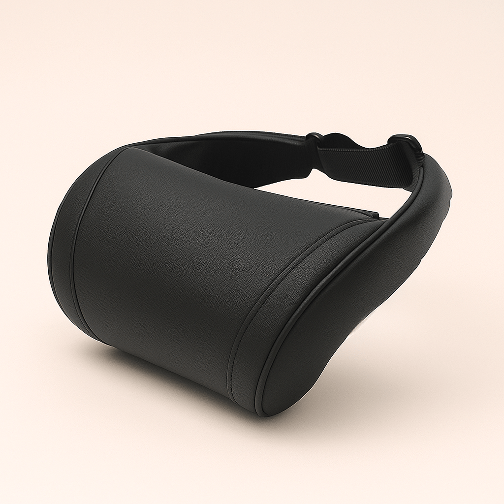 Coussin pour appui tete voiture | Dreamy Sloth® Noir / 26x13 cm