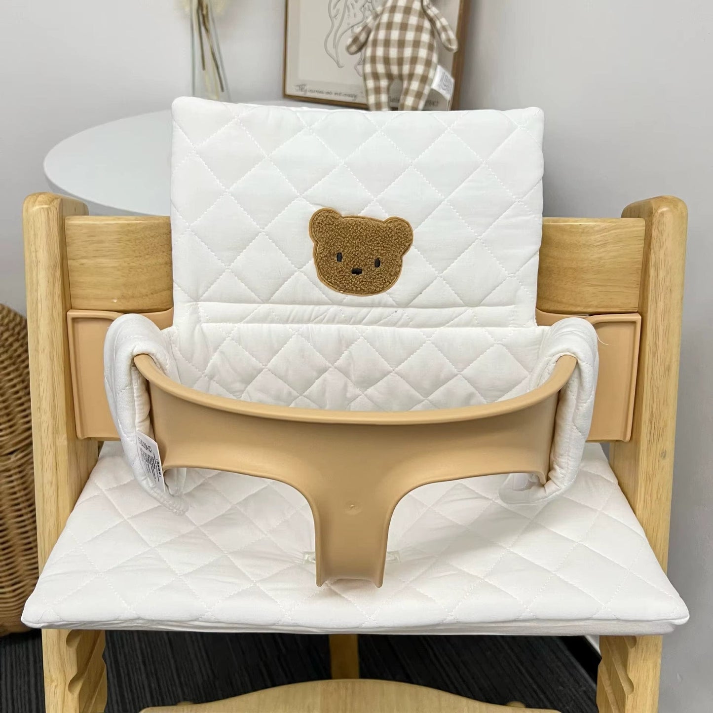Coussin pour chaise haute en bois | Dreamy Sloth® Beige / 36x24 cm