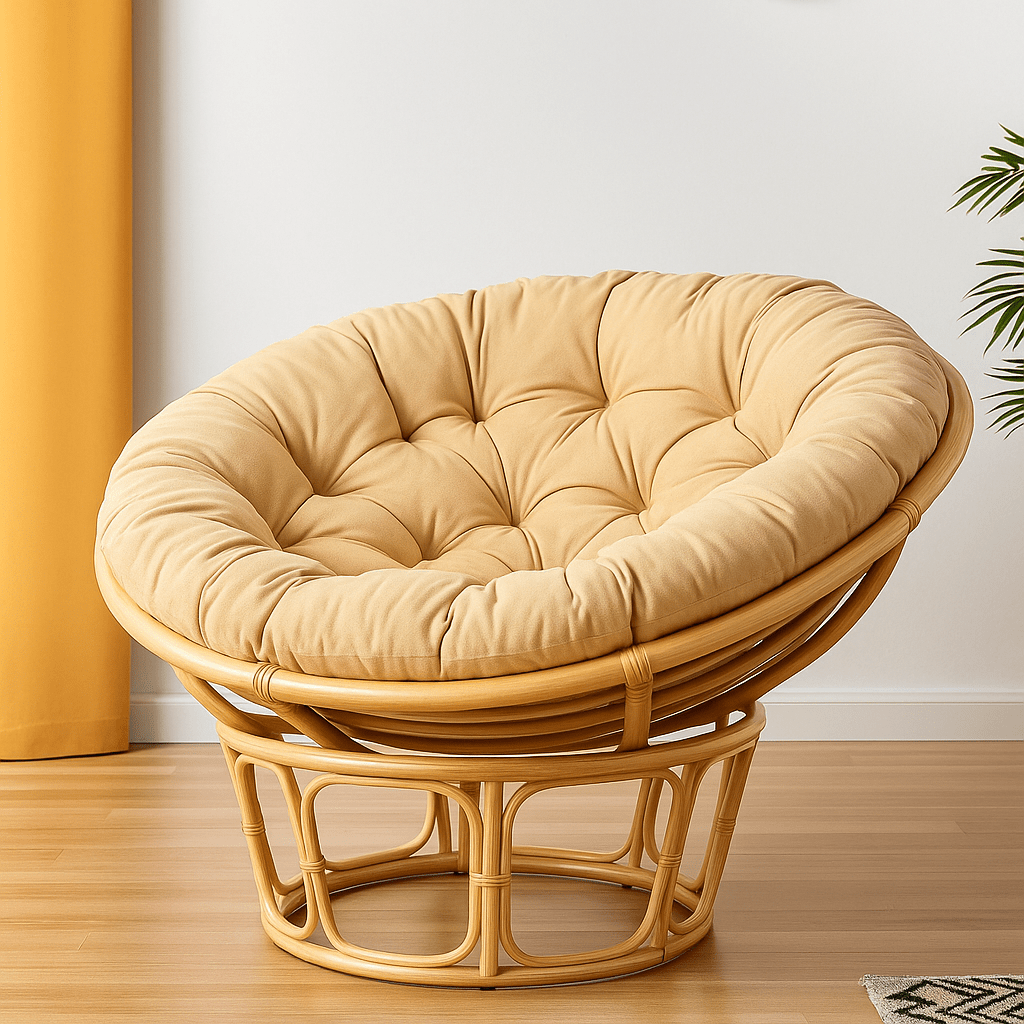 Coussin pour fauteuil rotin rond | Dreamy Sloth® Beige / 40x40 cm
