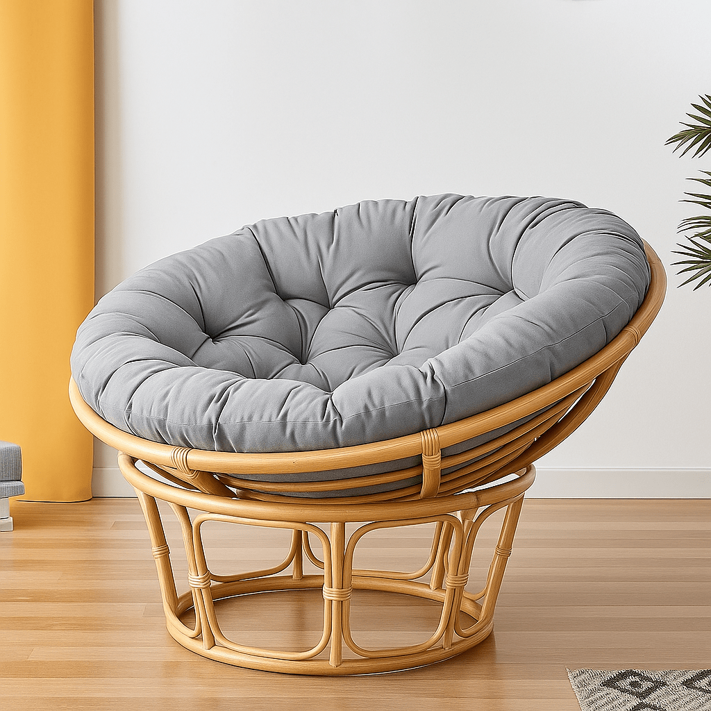Coussin pour fauteuil rotin rond | Dreamy Sloth® Gris foncé / 40x40 cm
