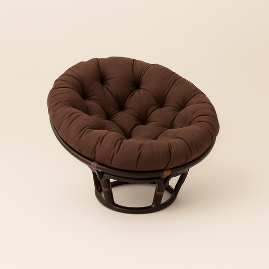 Coussin pour fauteuil rotin rond | Dreamy Sloth® Marron / 40x40 cm