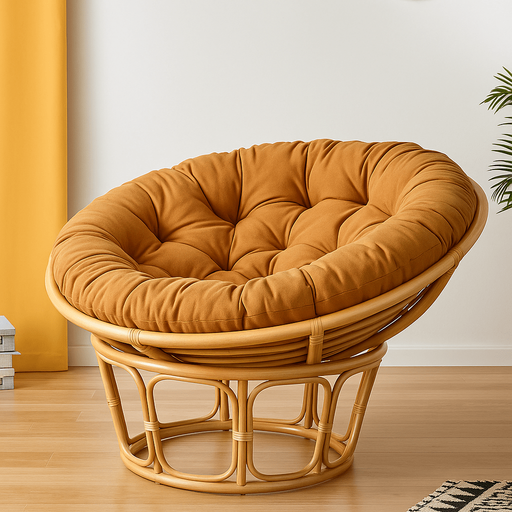 Coussin pour fauteuil rotin rond | Dreamy Sloth® Marron / 40x40 cm