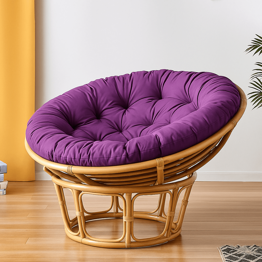 Coussin pour fauteuil rotin rond | Dreamy Sloth® Violet / 40x40 cm