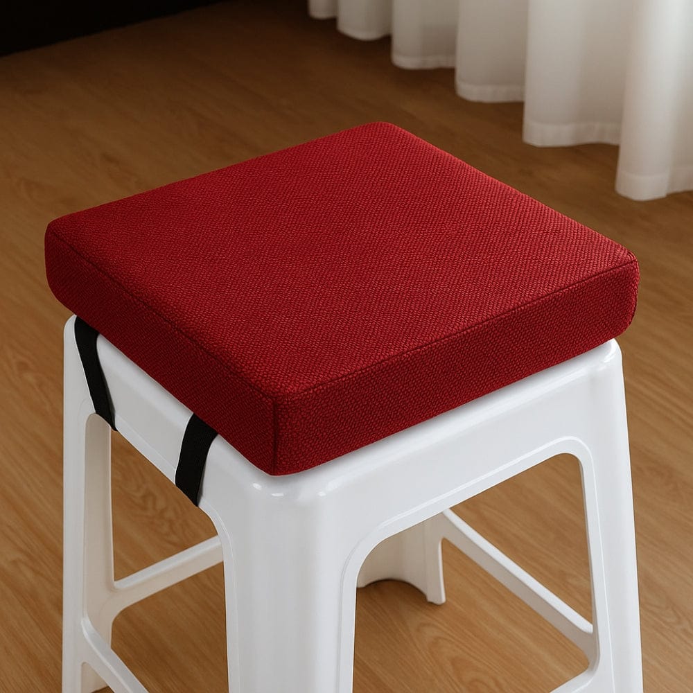 Coussin pour tabouret | Dreamy Sloth® Rouge / 30x30 cm