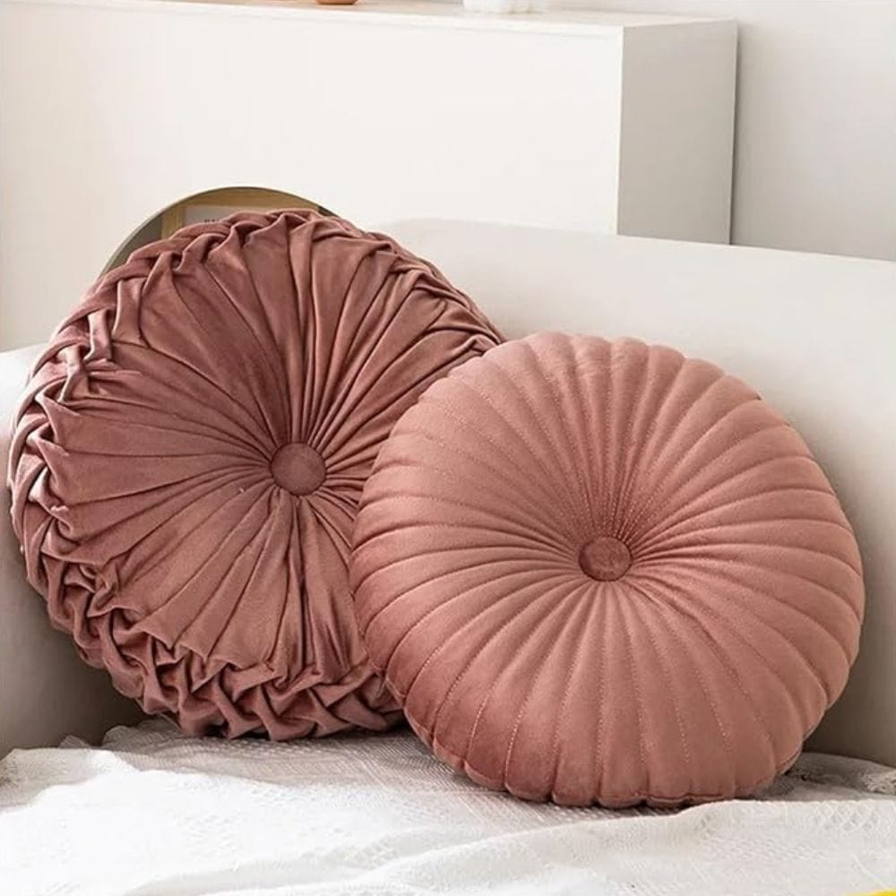 Coussin rond velours | Dreamy Sloth® Rose / 35x10 cm