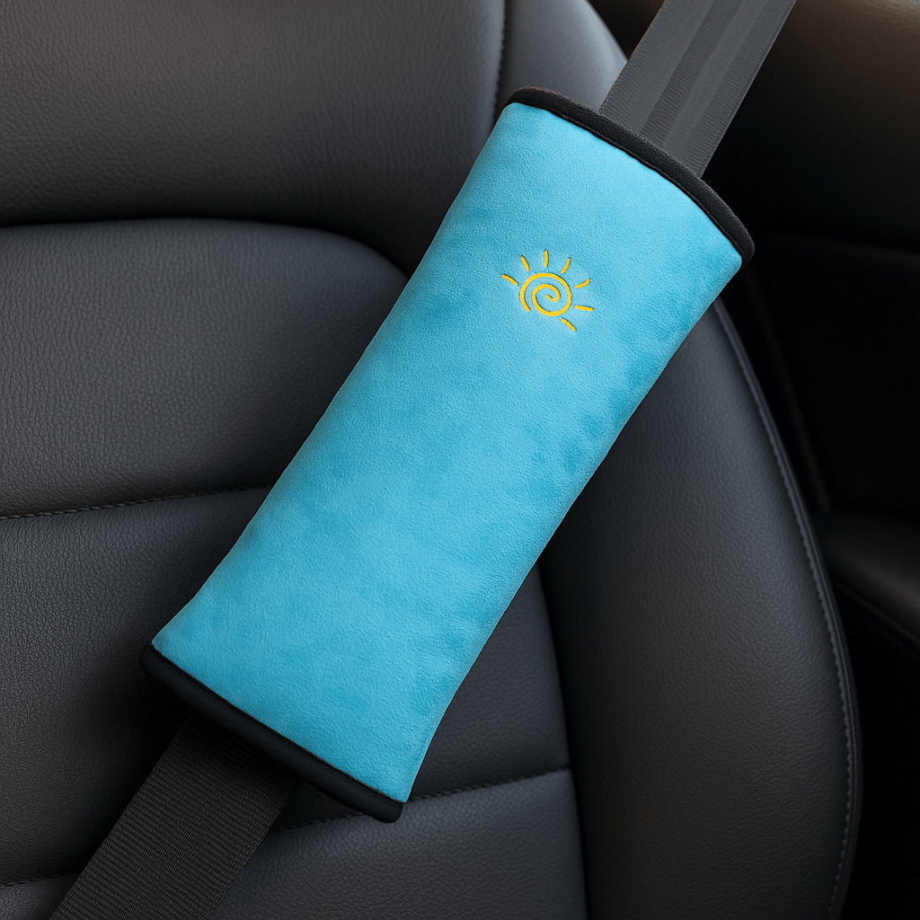 Coussin voiture enfant | Dreamy Sloth® Bleu clair / 29x12 cm