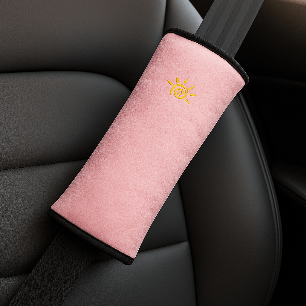 Coussin voiture enfant | Dreamy Sloth® Rose / 29x12 cm