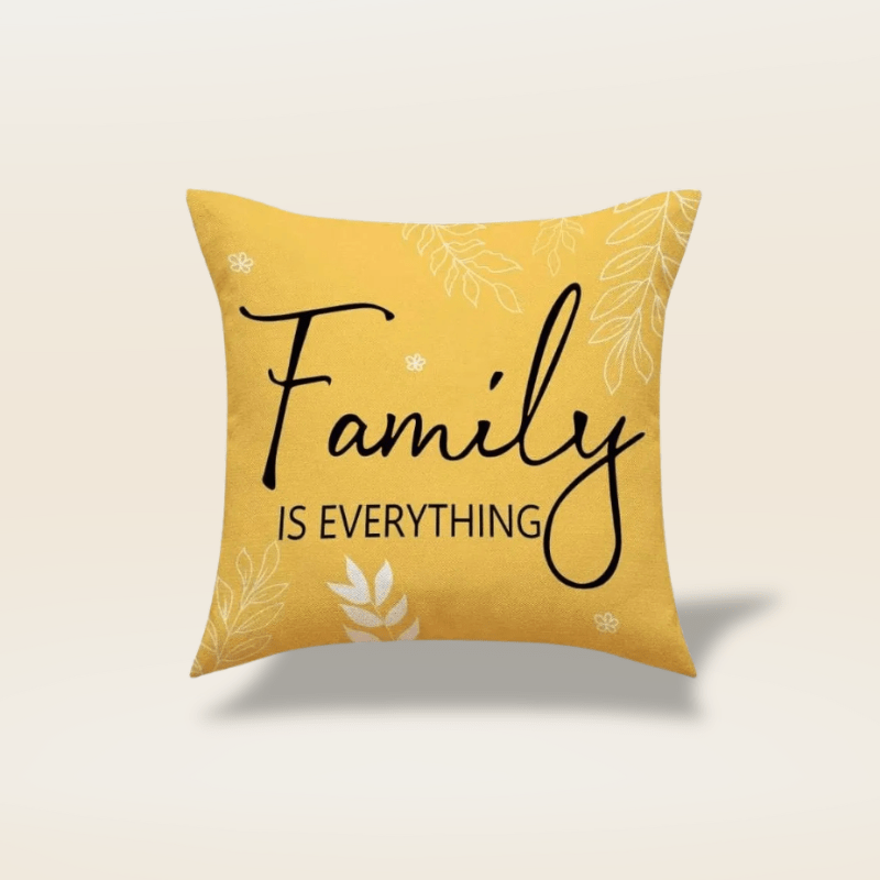 Housse de coussin gris et jaune | Dreamy Sloth® Housse Famille / 45x45 cm