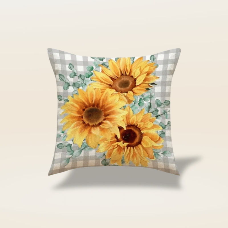 Housse de coussin gris et jaune | Dreamy Sloth® Housse trio / 45x45 cm