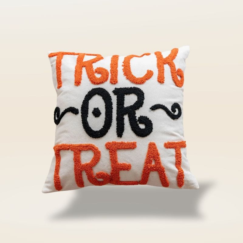 Housse de coussin halloween | Dreamy Sloth® "Un bonbon ou un sort" / 45x45 cm