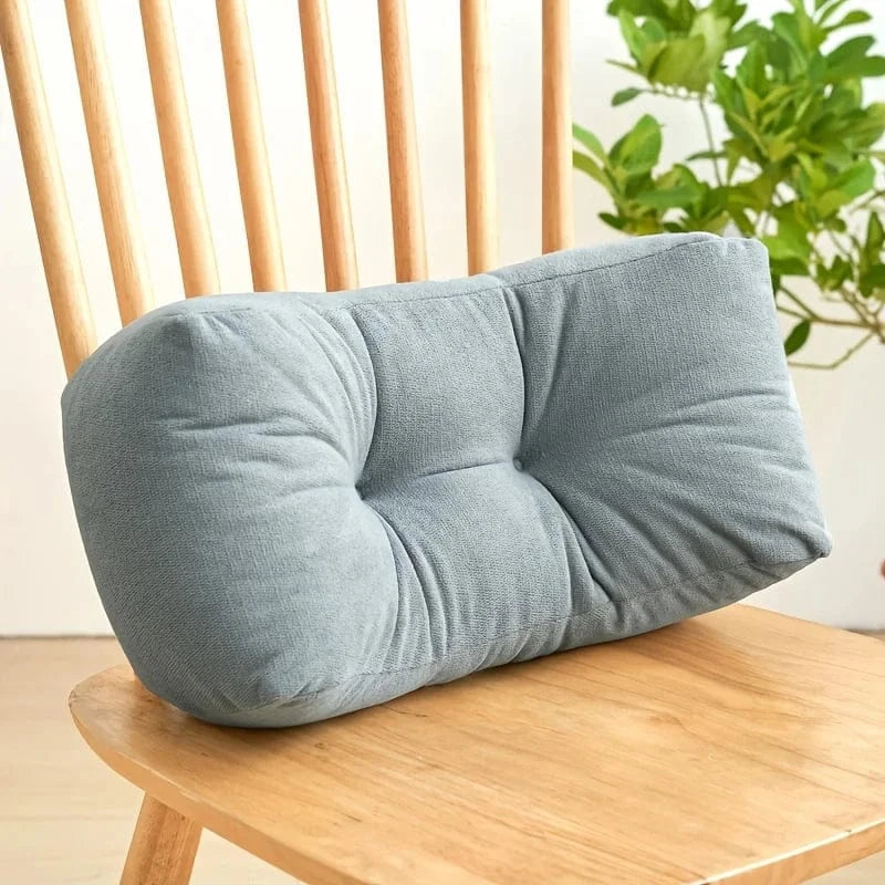 / OK / 1pc Gorgeous Lumbar Pillow for Napping, Student Backrest Cushion, Chair Cushion, Office Sleeping Pillow Bleu clair / 35x20 cm