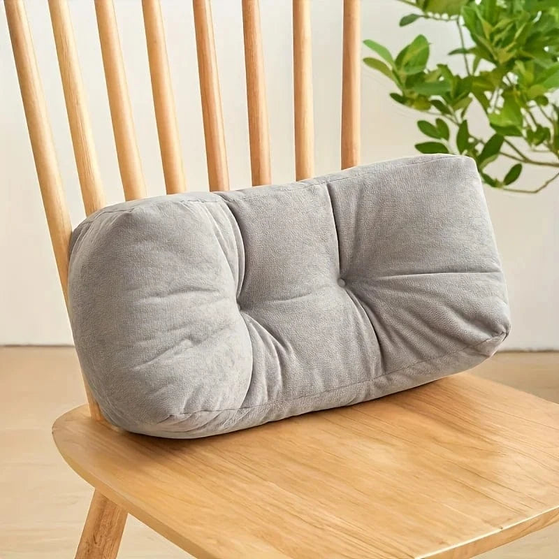 / OK / 1pc Gorgeous Lumbar Pillow for Napping, Student Backrest Cushion, Chair Cushion, Office Sleeping Pillow Gris / 35x20 cm