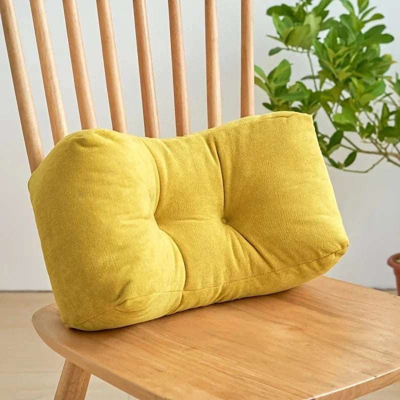 / OK / 1pc Gorgeous Lumbar Pillow for Napping, Student Backrest Cushion, Chair Cushion, Office Sleeping Pillow Jaune / 35x20 cm