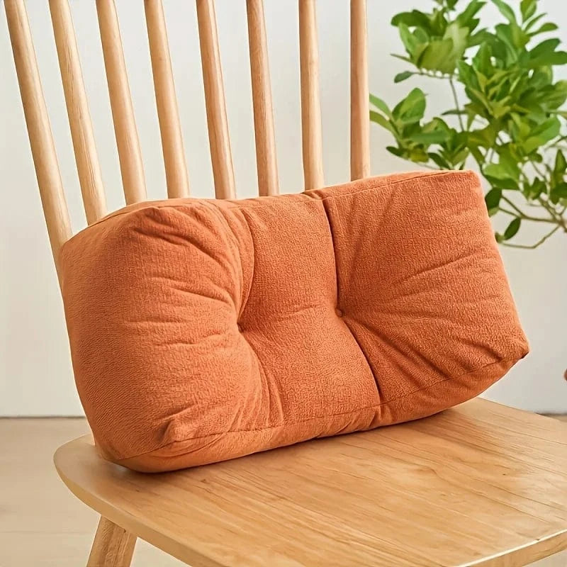 / OK / 1pc Gorgeous Lumbar Pillow for Napping, Student Backrest Cushion, Chair Cushion, Office Sleeping Pillow Orange / 35x20 cm