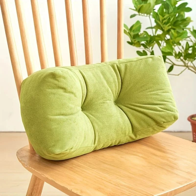 / OK / 1pc Gorgeous Lumbar Pillow for Napping, Student Backrest Cushion, Chair Cushion, Office Sleeping Pillow Vert / 35x20 cm