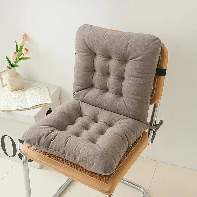 OK / 2025 new chenille one-piece chair cushion solid color simple sedentary bay window backrest cushion office chair cushion enamel gray / 40x80cm 1pcs