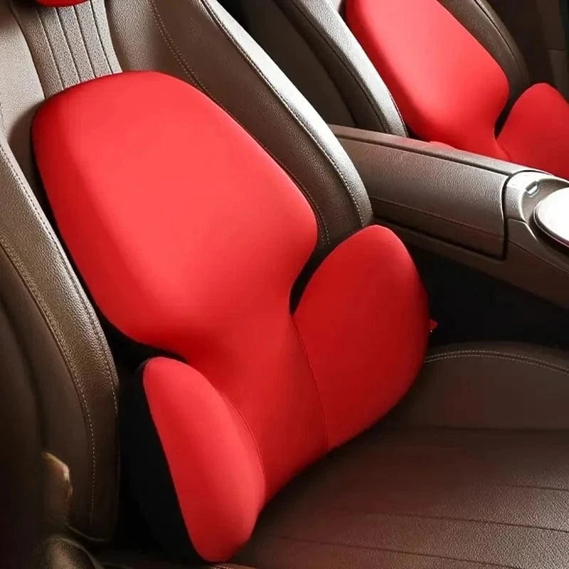 / OK / Car Lumbar Support Pillow,for Car and Office Chair,Comfortable,Lightweight, All-Season,Seat Cushions,Universal Vehicle Cushion Rouge / 49x46 cm