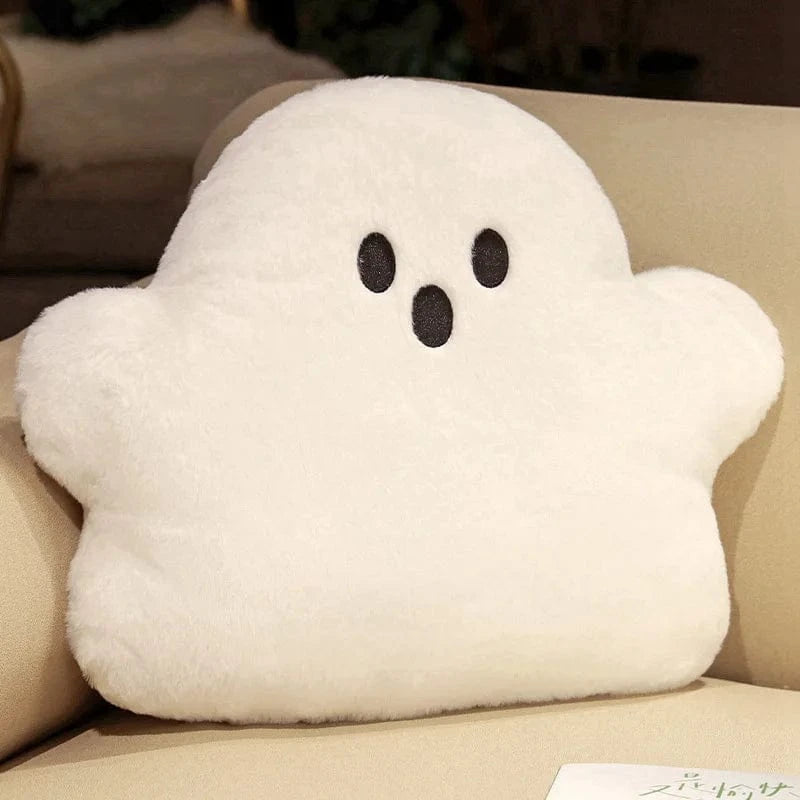 / OK / Halloween Stuffed Animal Spoofing Ghost Pumpkin Bat Creative Cloud Pillow Throw Pillow Party Gift Doll Home Bedroom Decoration Blanc / 20x15 cm