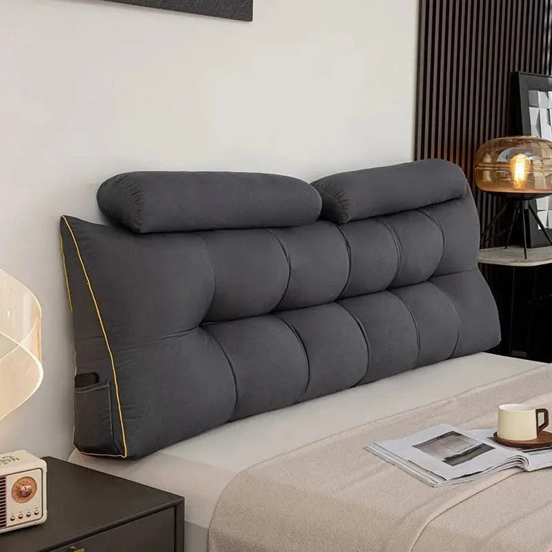 OK / Headboard Pillow Queen,Triangle Pillows for Headboard,Head Board Backrest Wedge Pillow for Reading Sitting Working,Dark Grey dark gray / 150x50cm