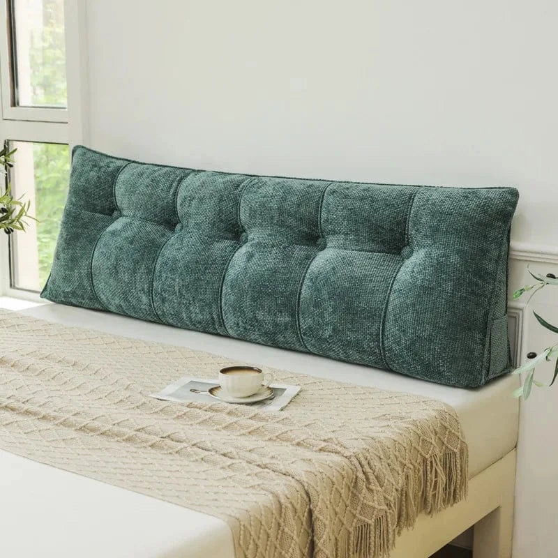 OK / Large Triangular Positioning Support Bolster Cushion Headboard Wedge Backrest Positioning Support Bed Rest Reading Pillows Full green / 100x50x20cm