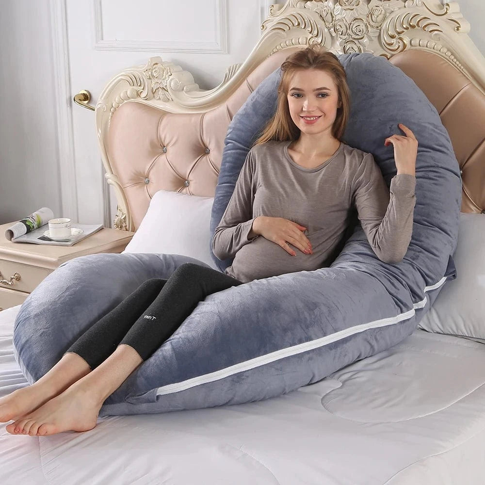 / OK / PANGDUBE 2.4KG~3KG Cotton Pregnancy Pillow for Pregnant Women C-shaped Sleeping Body Pillow Care for Pregnancy Nursing Cushion