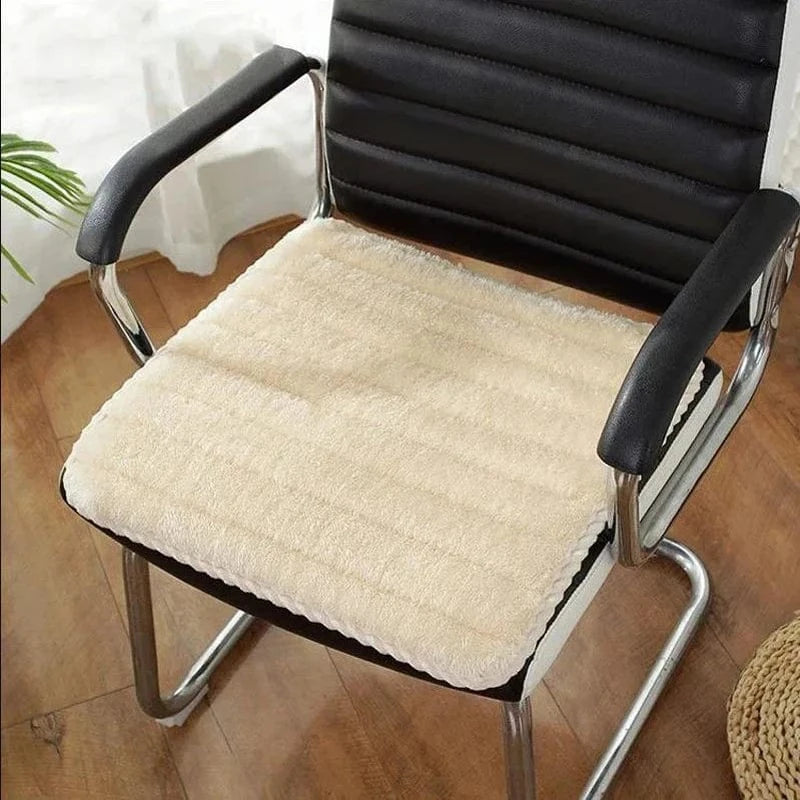 / OK / Plush Office Chair Seat Cushion Home Decoration Dining Chair Mat Anti-Slip Cushion With String Square Student Stools Pads